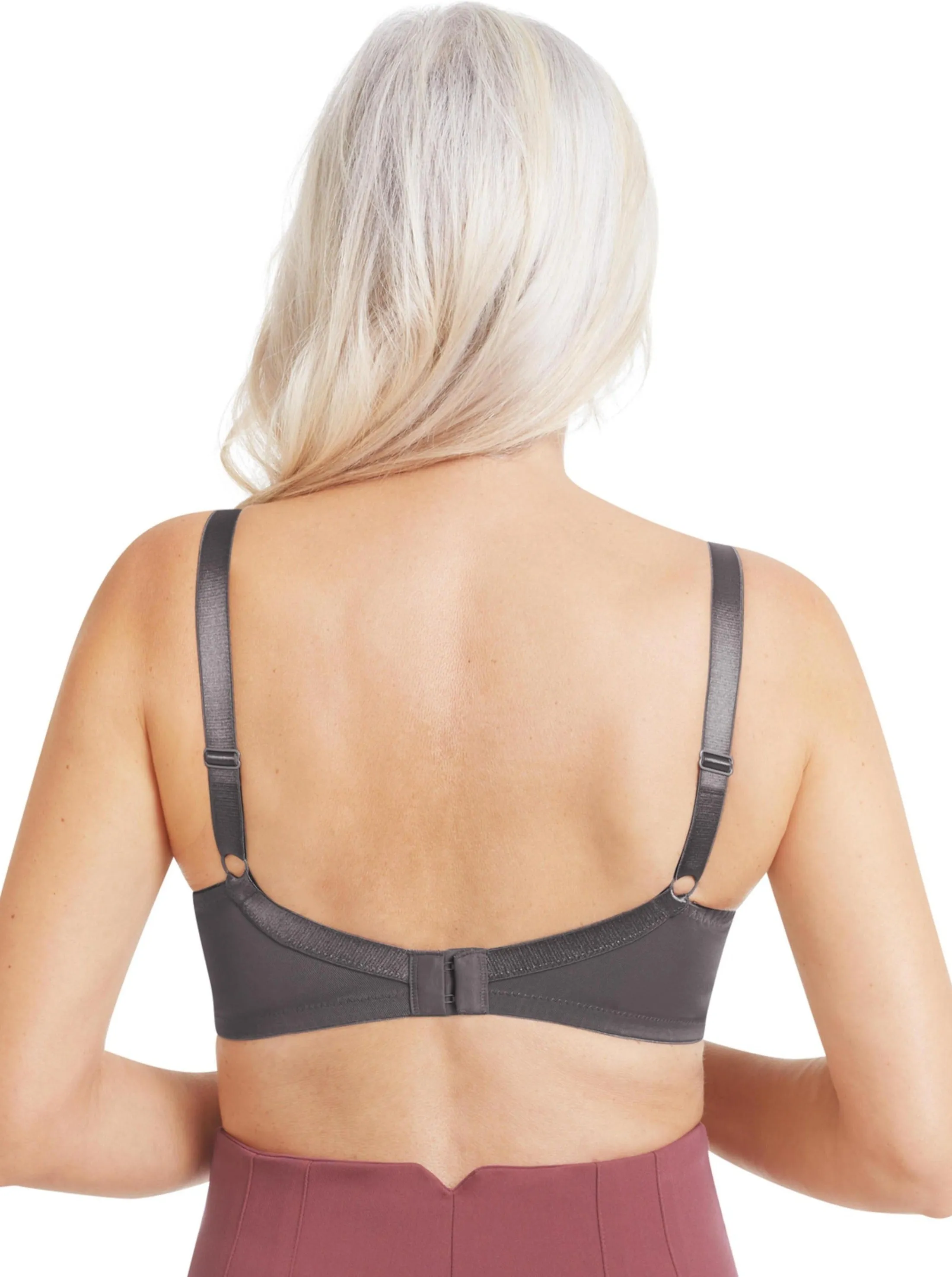 Amoena Nancy Front Fastening Mastectomy Bra - Dark Grey