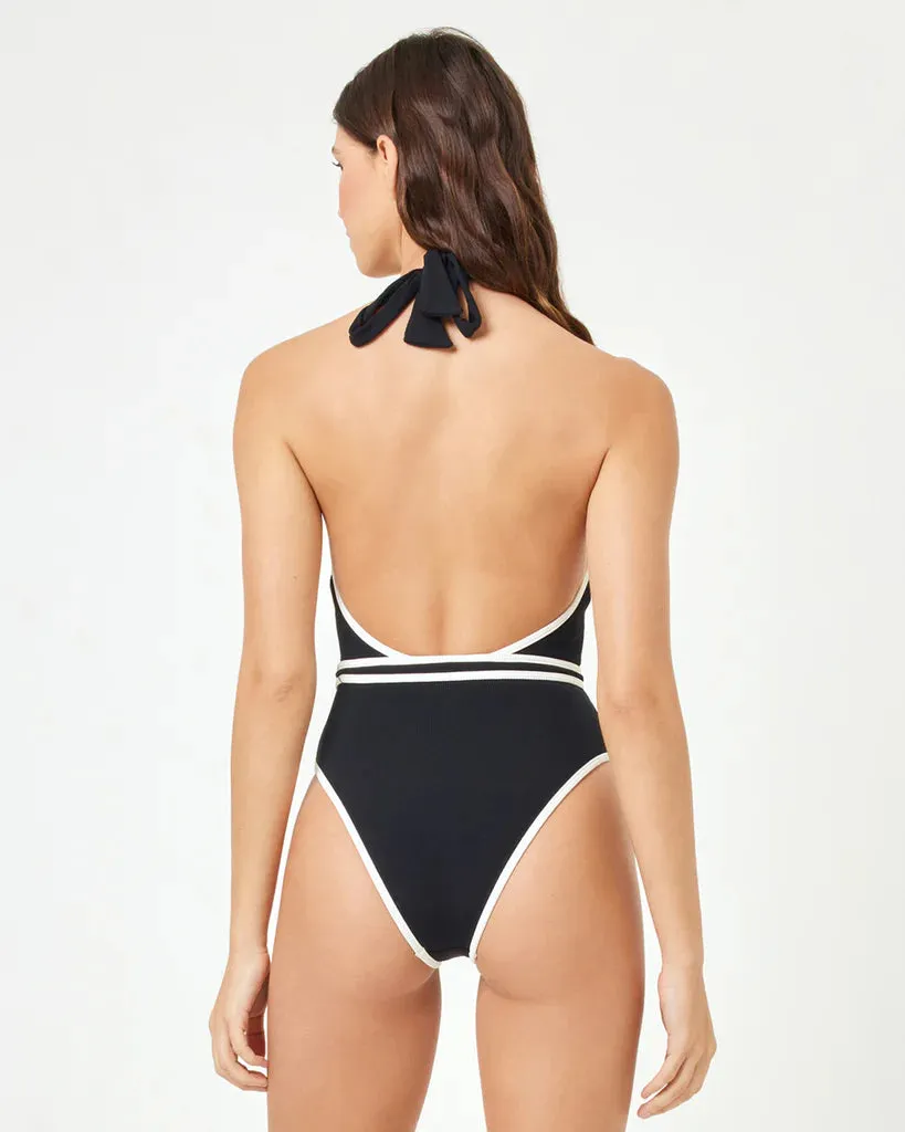 Caicos One Piece - Black Cream by L*Space