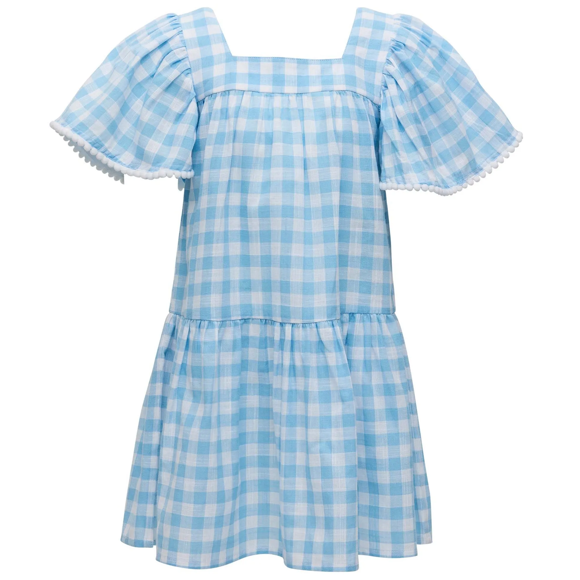 Cornflower Gingham Beach Dress