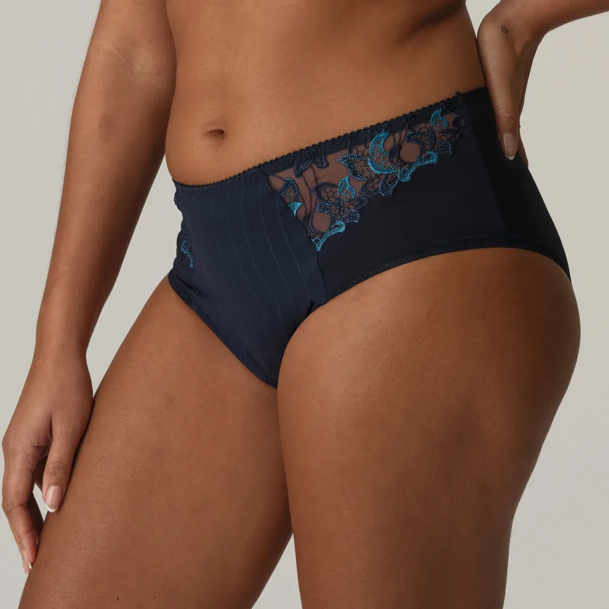 Deauville Velvet Blue Full Briefs