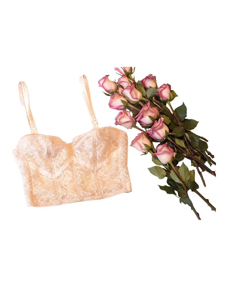 Edith Lances Lace Wire-Free Minimizer Longline
