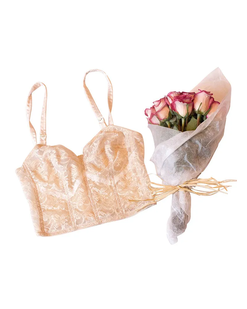 Edith Lances Lace Wire-Free Minimizer Longline
