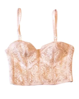 Edith Lances Lace Wire-Free Minimizer Longline
