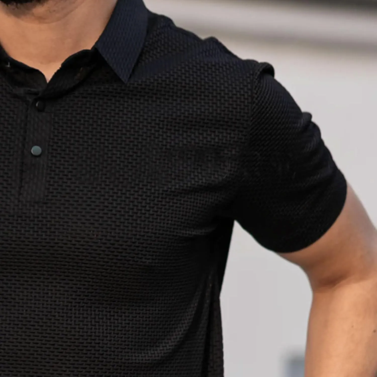Elavure - The Prestigio Polo Shirt, Men's Short Sleeve Solid Stretch Cotton Pique Polo Shirt Quick Dry Casual Workout