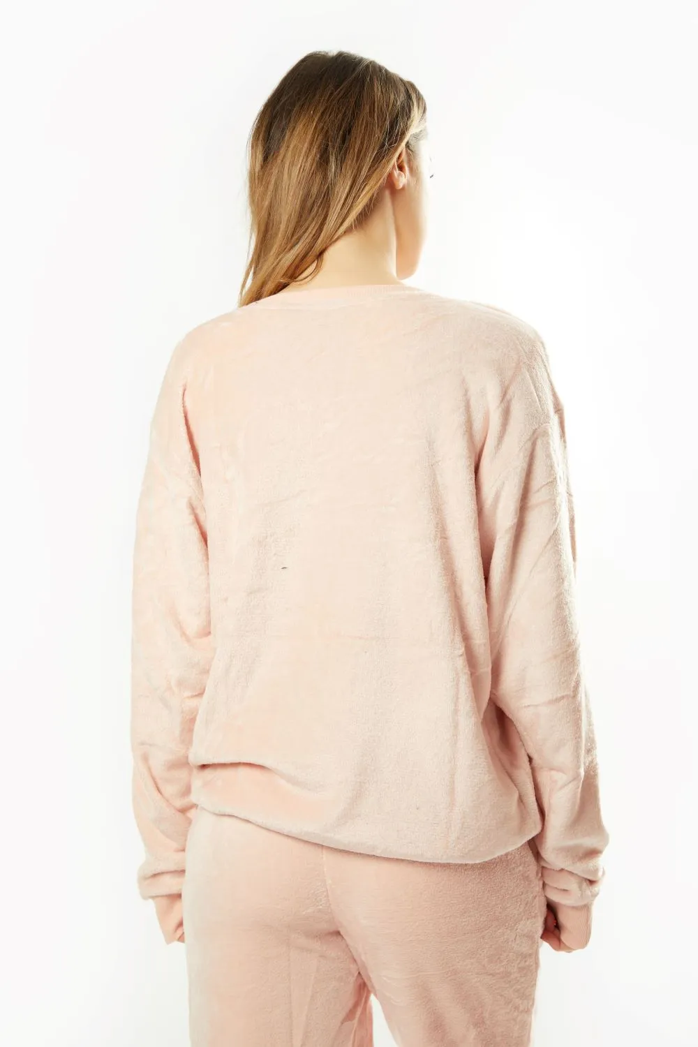 Fluffy Robe & Fluffy PJ Set Bundle - Pink