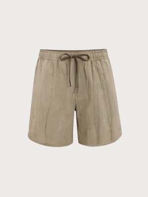 Hapnix® - Khaki Linen Swim Shorts