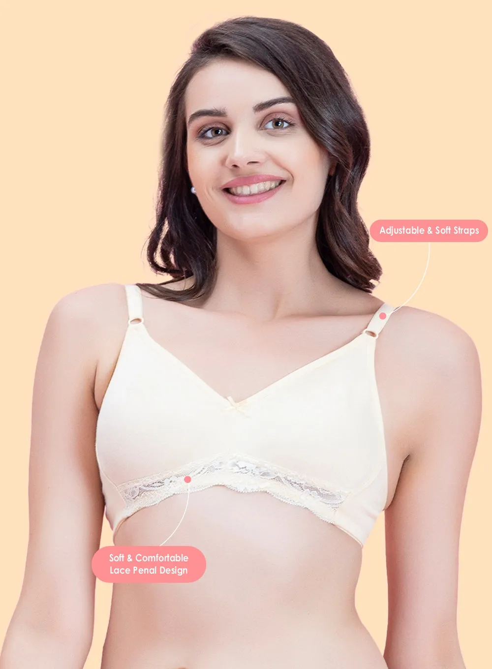 Lace Non-Padded Wire-Free BRA (PBBR1043)