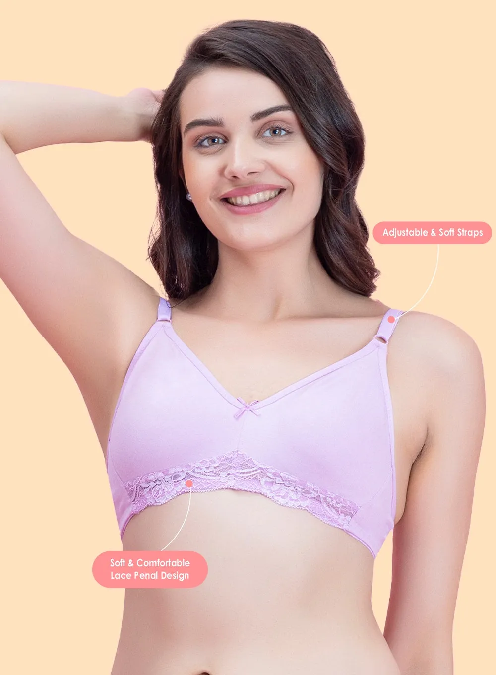 Lace Non-Padded Wire-Free BRA (PBBR1043)