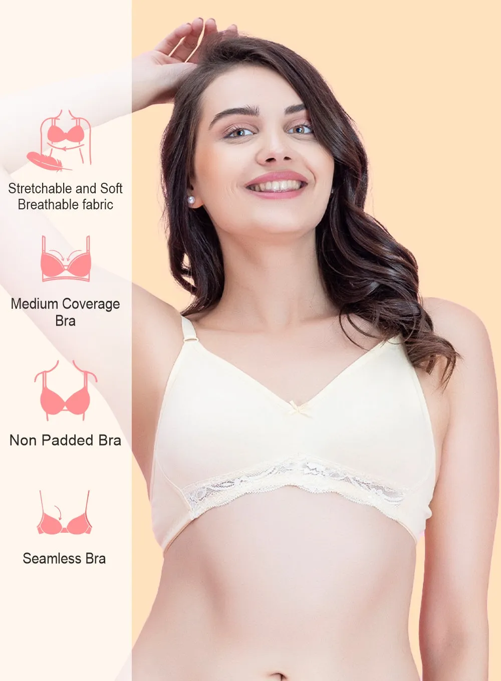 Lace Non-Padded Wire-Free BRA (PBBR1043)