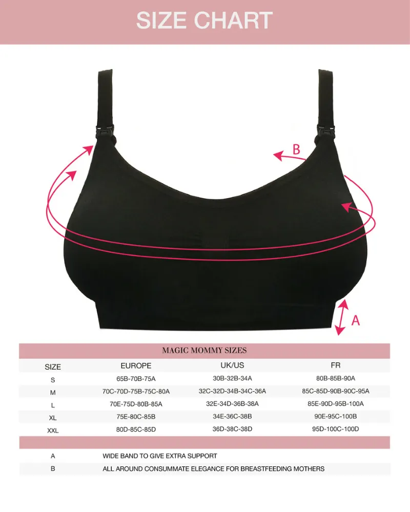 Magic Body Fashion Black/Latte Fancy Mama Wire Free Nursing Bra