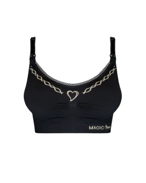 Magic Body Fashion Black/Latte Fancy Mama Wire Free Nursing Bra