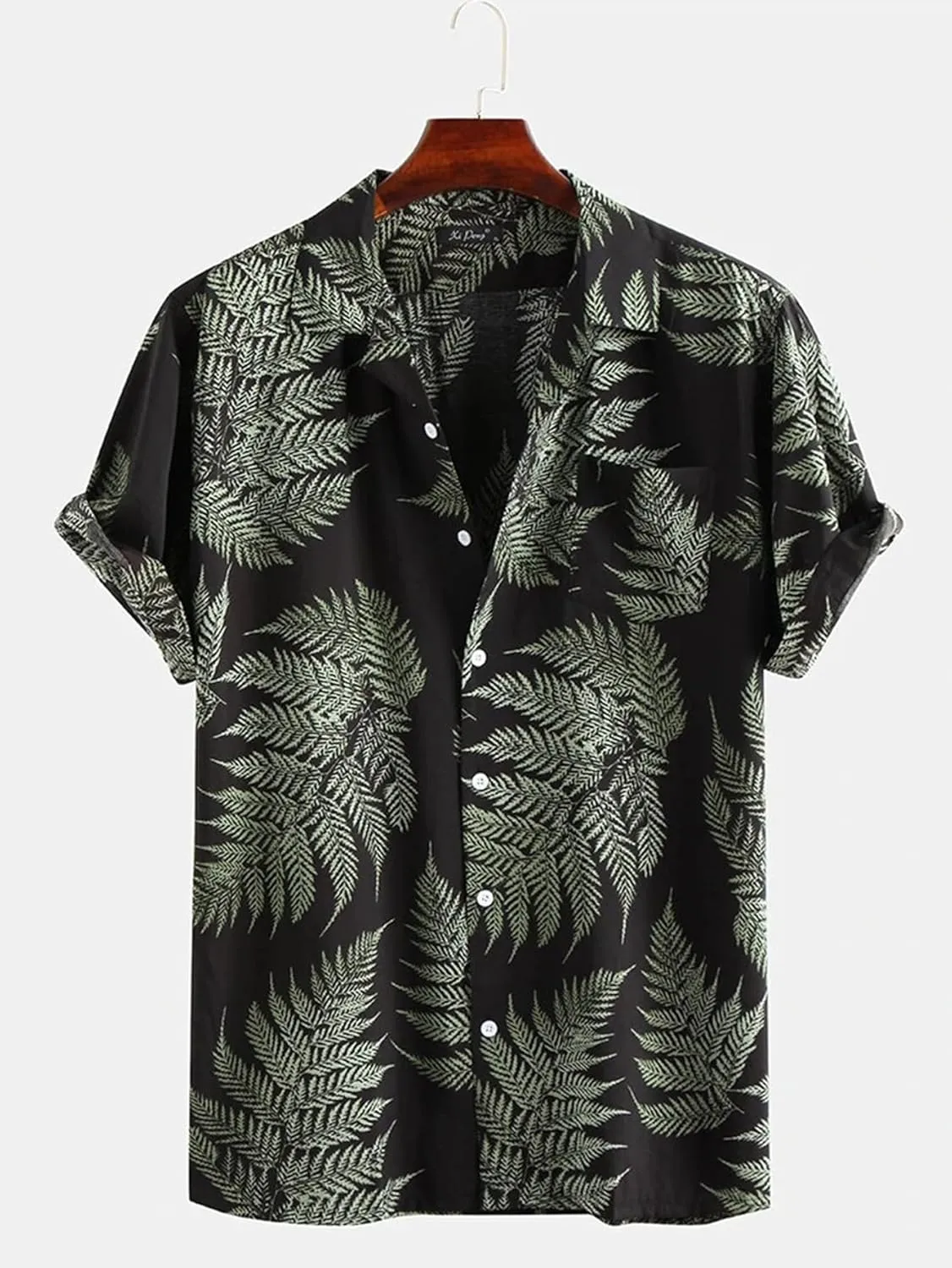 Men's Hawaiian Striped Summer Shirts Button Down Short Sleeve Casual Beach Vacation Shirt