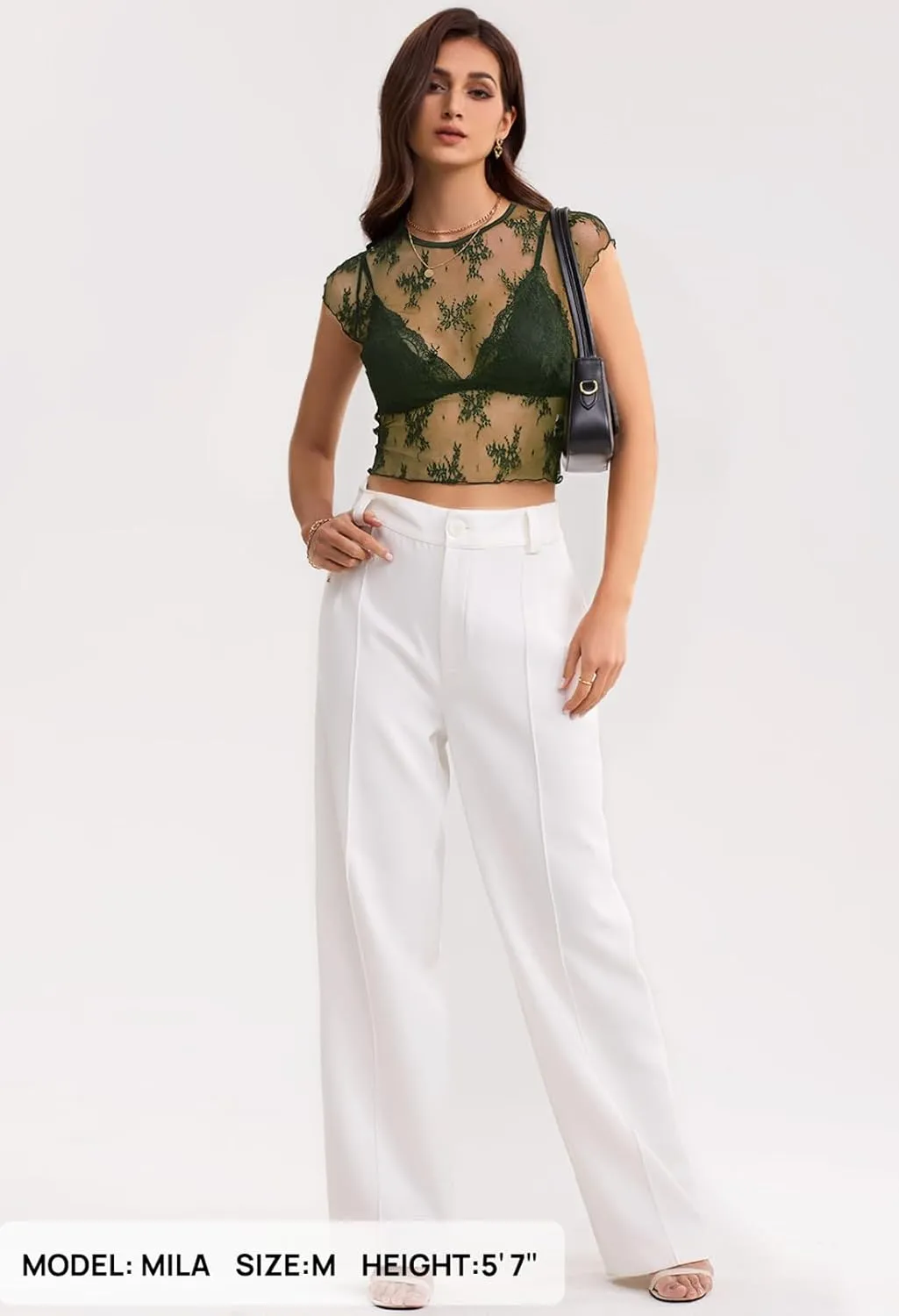 MEROKEETY 2025 Women's Mesh Sheer Lace Crop Top See Through Cap Sleeve Crewneck Summer Sexy Y2K Blouse Shirts