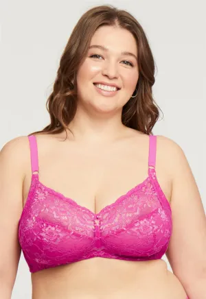 MONTELLE 9325 HALO WIRE-FREE BRA IN WATERMELON/CHAMPAGNE