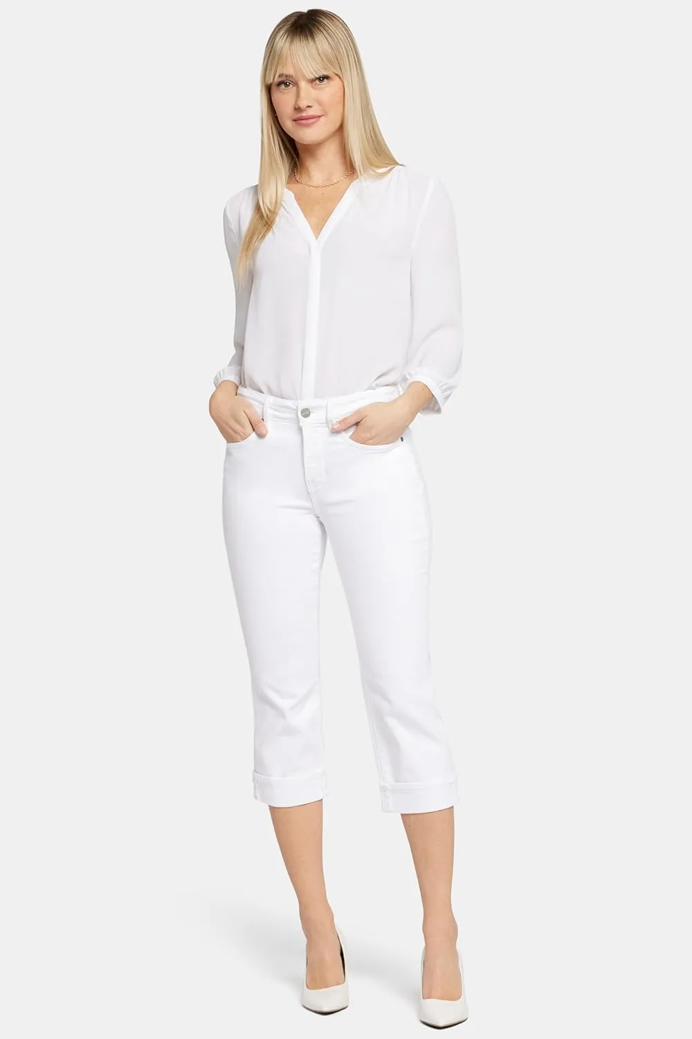 NYDJ Women's Marilyn Straight Cuff Cropped Slimming Jeans