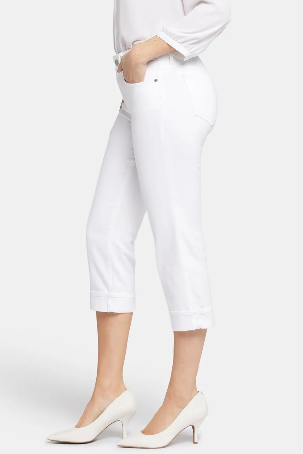NYDJ Women's Marilyn Straight Cuff Cropped Slimming Jeans