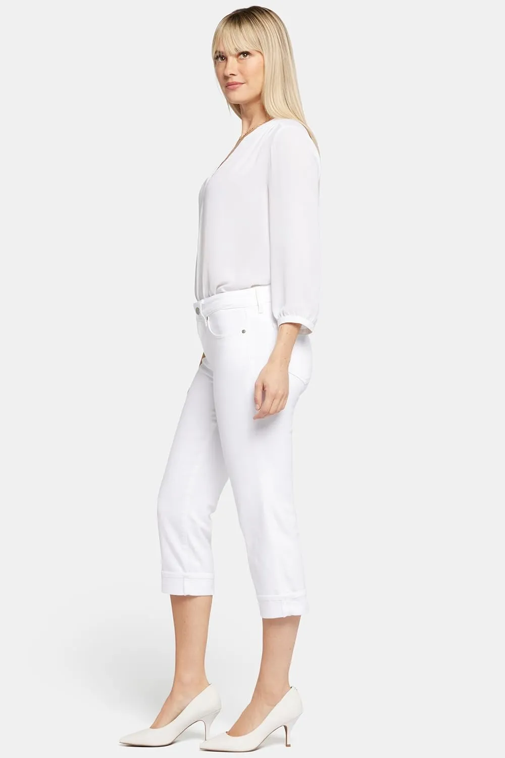 NYDJ Women's Marilyn Straight Cuff Cropped Slimming Jeans
