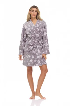 Pajama Set Plush 36 Robe Soft Grey