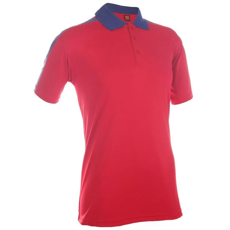 Quick Dry Polo T-shirt with Contrasting Sleeve