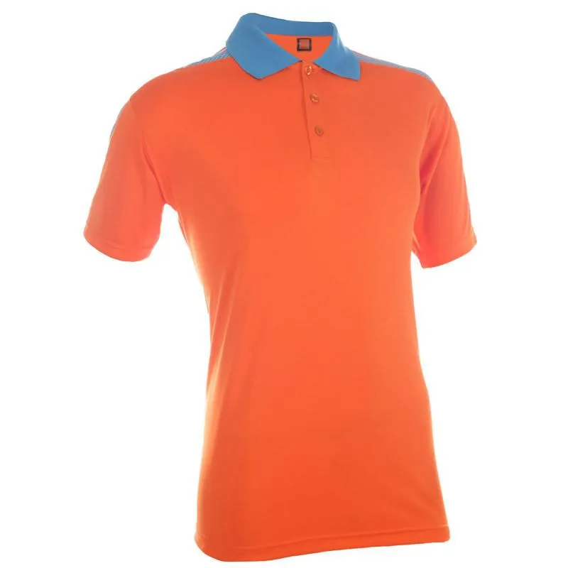 Quick Dry Polo T-shirt with Contrasting Sleeve