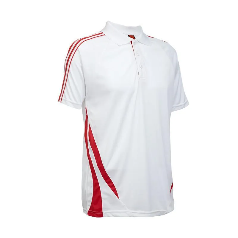 Quick Dry Unisex Polo T-shirt with Stripes accents