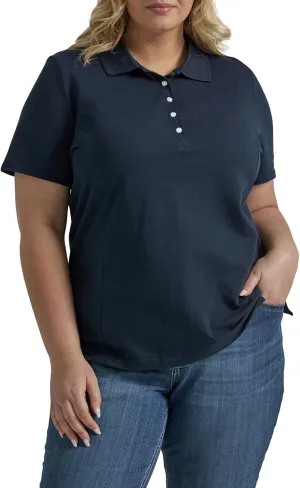 Riders by Lee Indigo Women's Plus Size Short Sleeve Polo Shirt