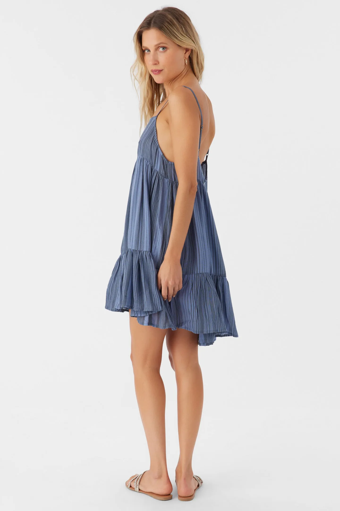 SALTWATER ESSENTIALS RILEE STRIPED COVER-UP DRESS