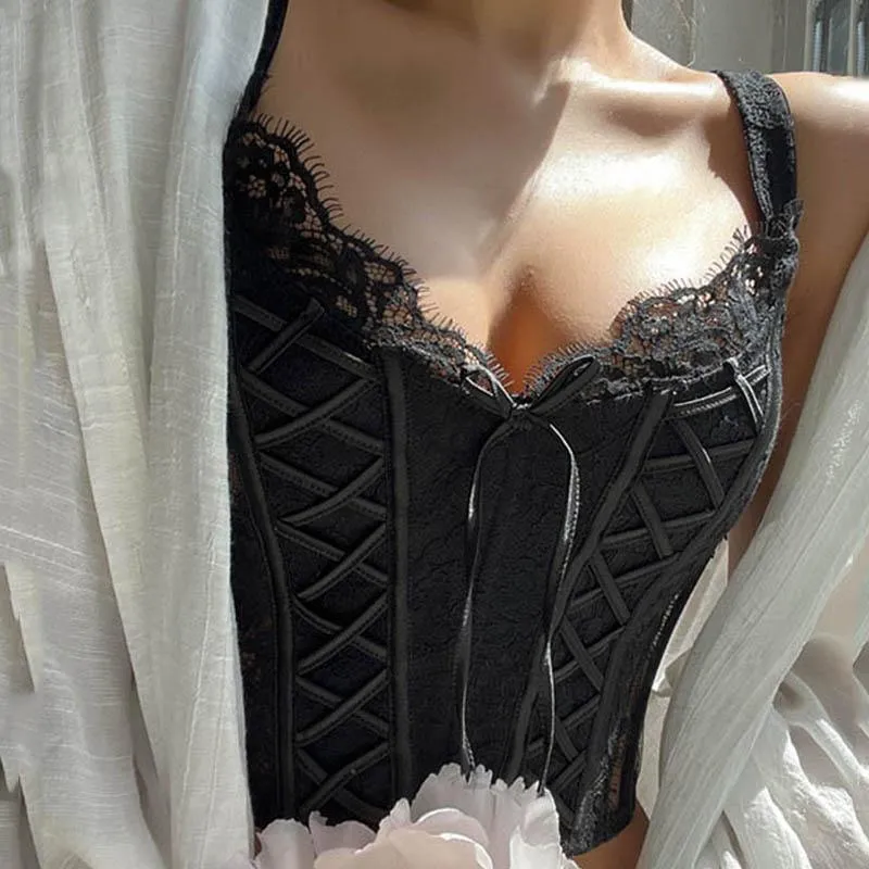 Sexy Lace Wire Free Corset Bra