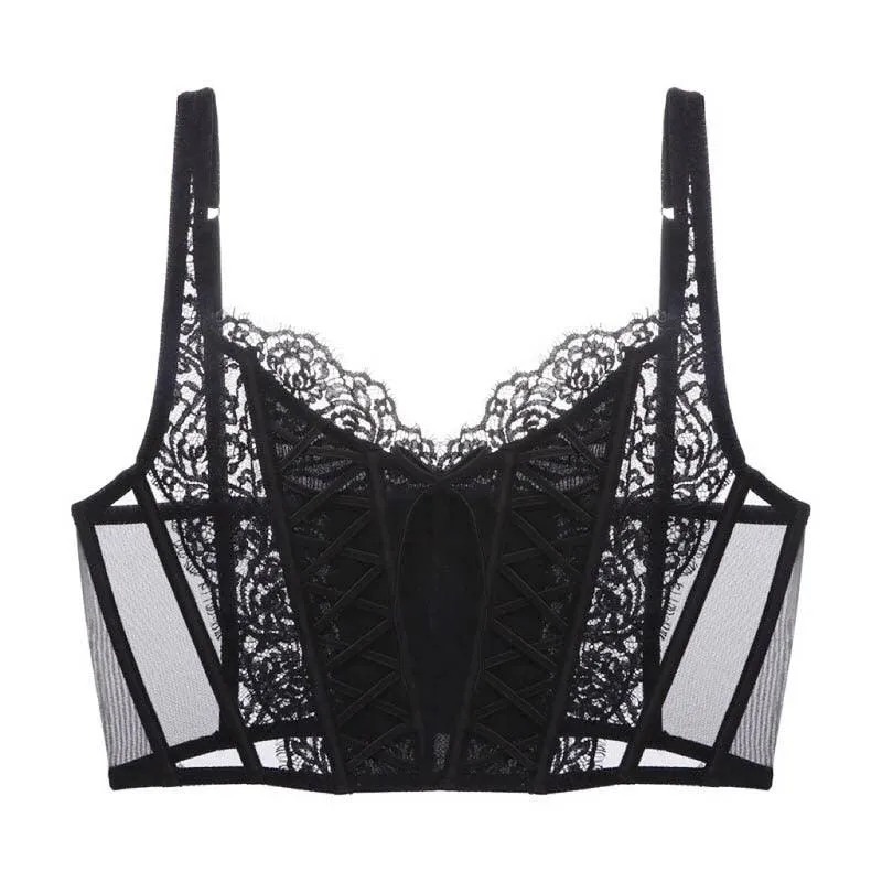 Sexy Lace Wire Free Corset Bra