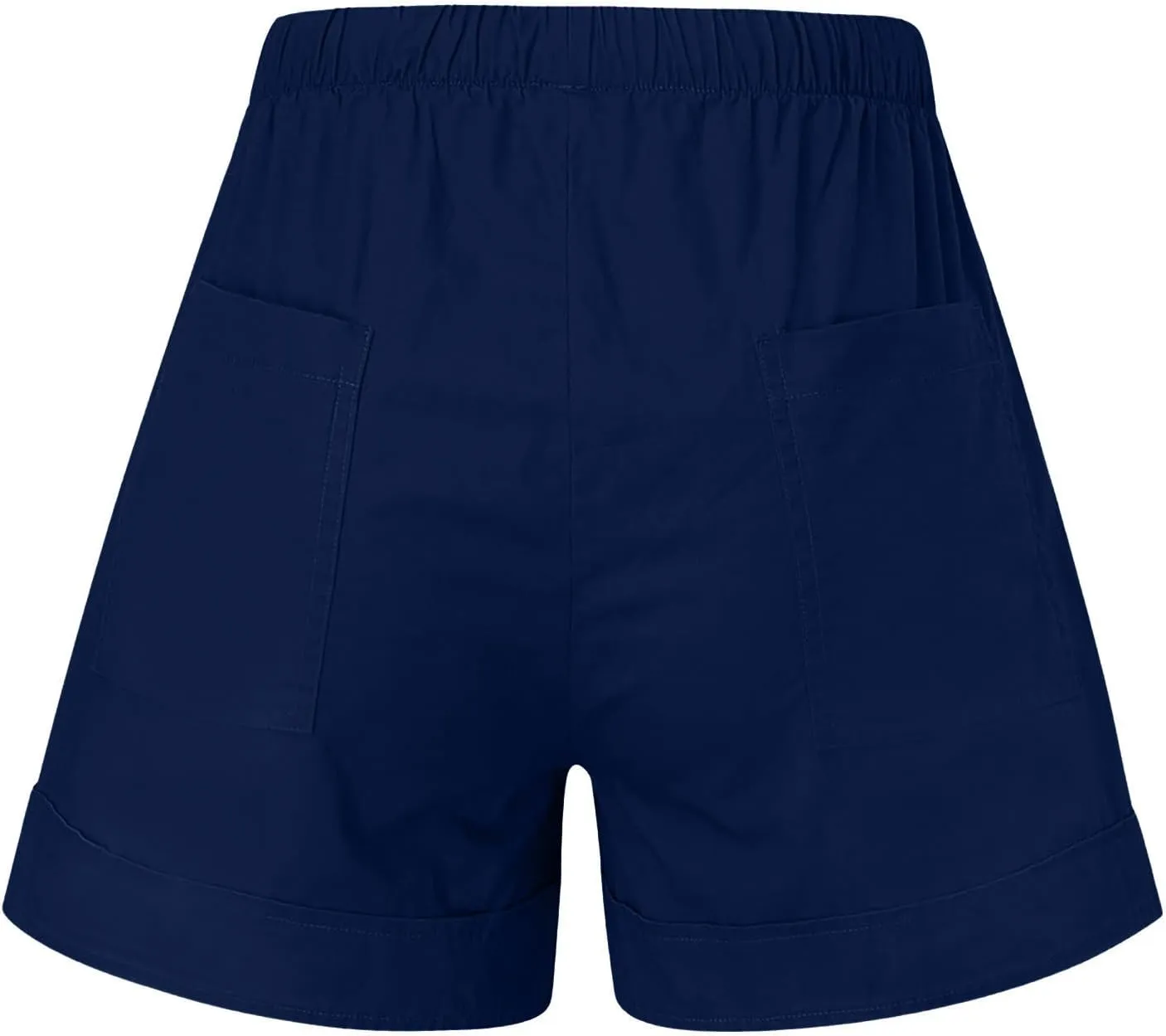 Shorts for Women Trendy 2025 Summer Casual Drawstring Elastic Waist Cotton Linen Plus Size Beach Vacation Clothes