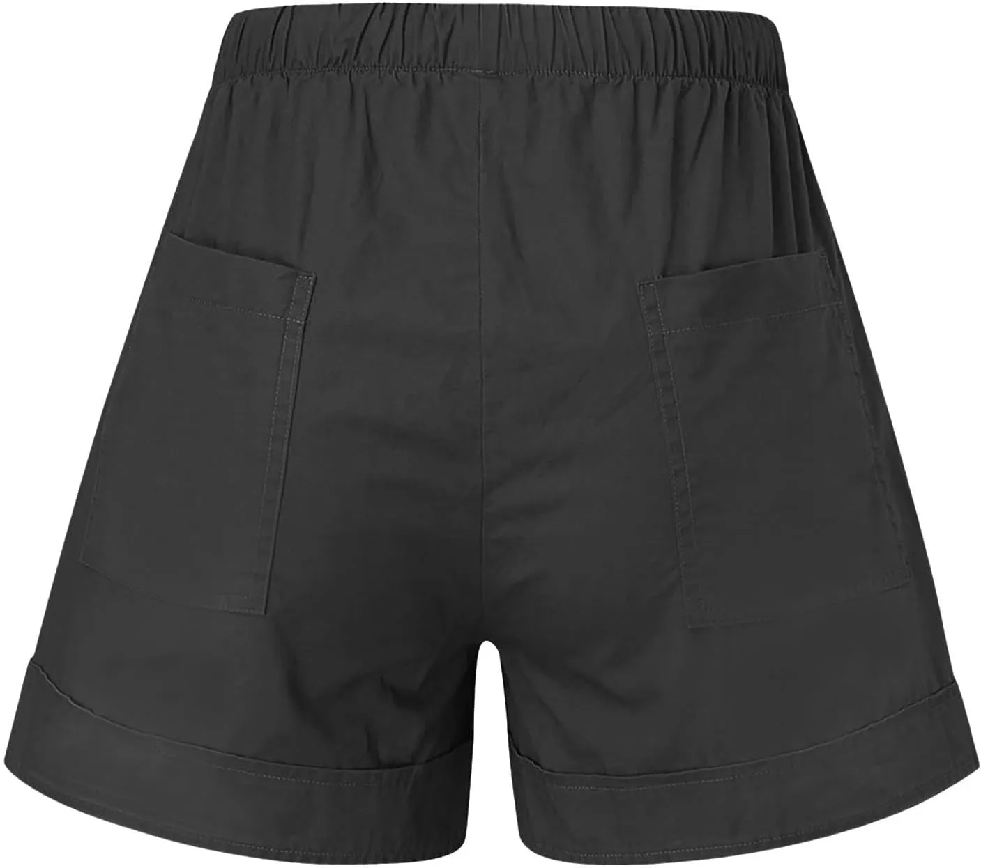 Shorts for Women Trendy 2025 Summer Casual Drawstring Elastic Waist Cotton Linen Plus Size Beach Vacation Clothes
