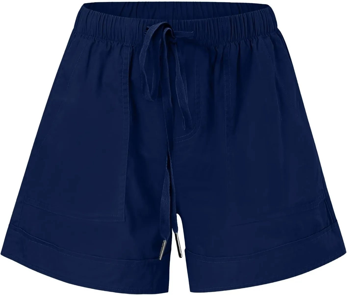 Shorts for Women Trendy 2025 Summer Casual Drawstring Elastic Waist Cotton Linen Plus Size Beach Vacation Clothes