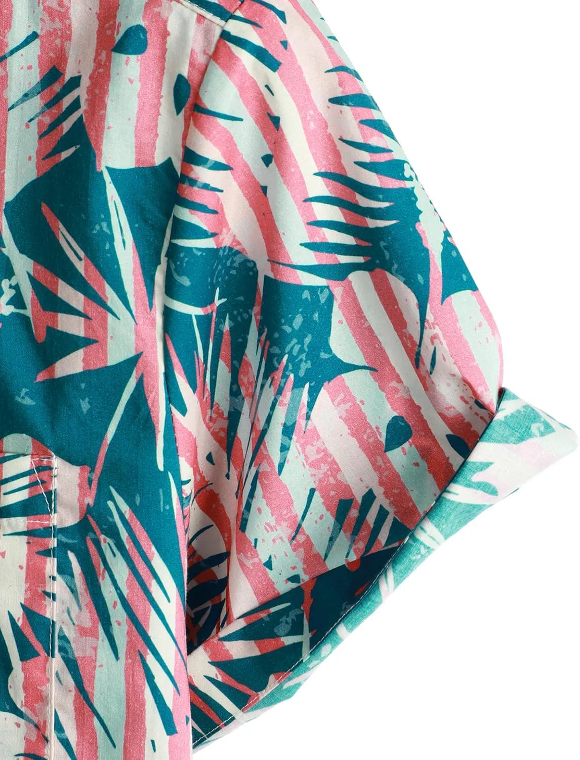 VATPAVE Mens Floral Hawaiian Shirt Casual Button Down Short Sleeve Aloha Beach Shirts