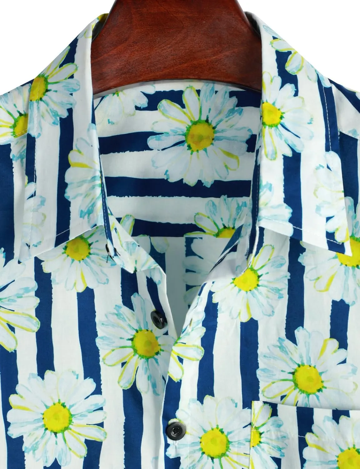 VATPAVE Mens Floral Hawaiian Shirt Casual Button Down Short Sleeve Aloha Beach Shirts