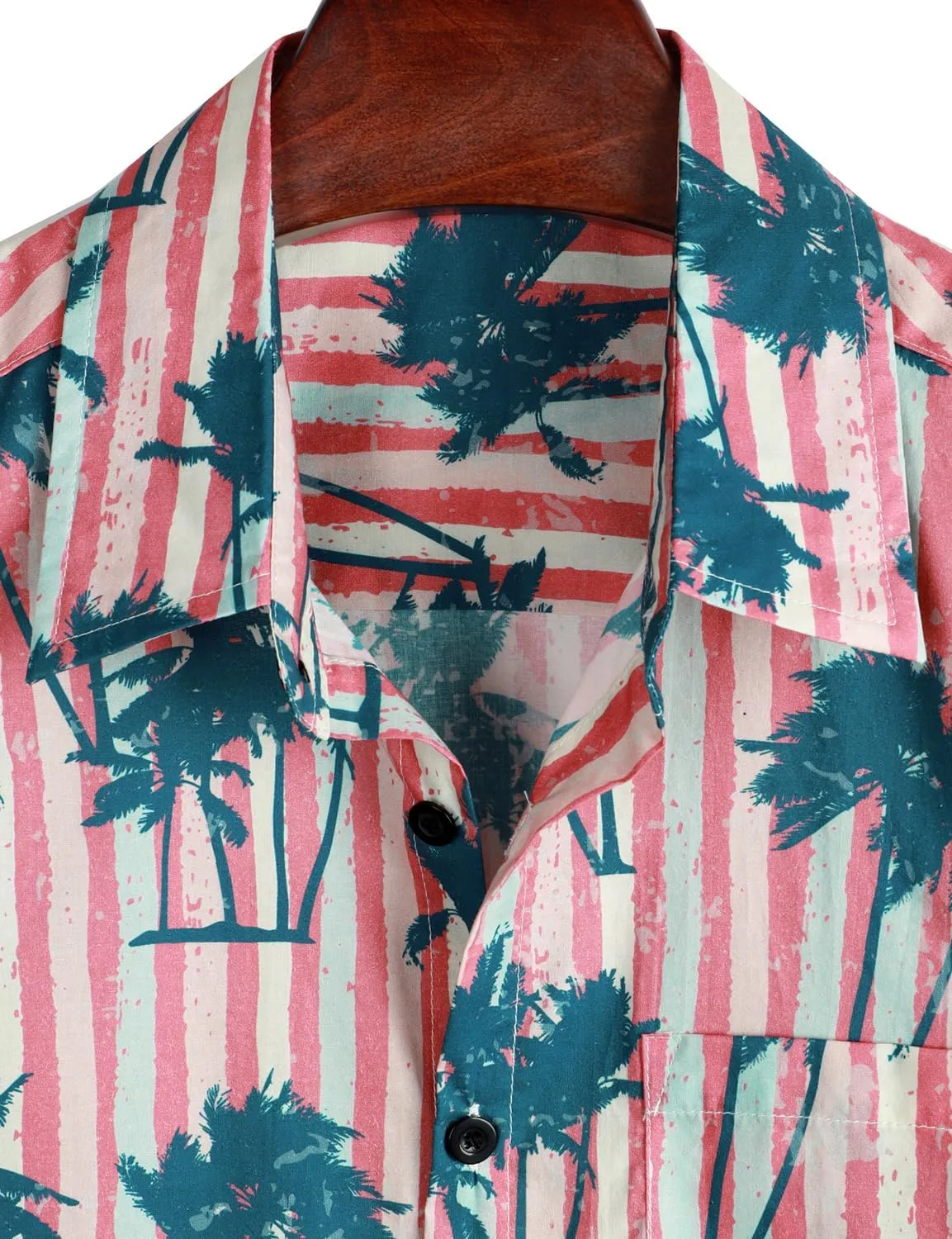 VATPAVE Mens Floral Hawaiian Shirt Casual Button Down Short Sleeve Aloha Beach Shirts