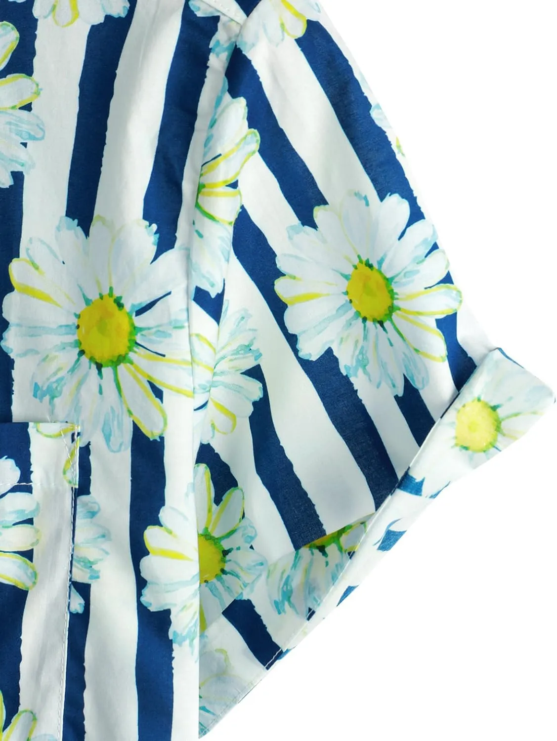 VATPAVE Mens Floral Hawaiian Shirt Casual Button Down Short Sleeve Aloha Beach Shirts