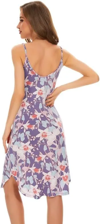WiWi Slip Dress for Women Plus Size Chemise Nightgown Full Spaghetti Strap Dresses-Viscose made from Bamboo S-4X