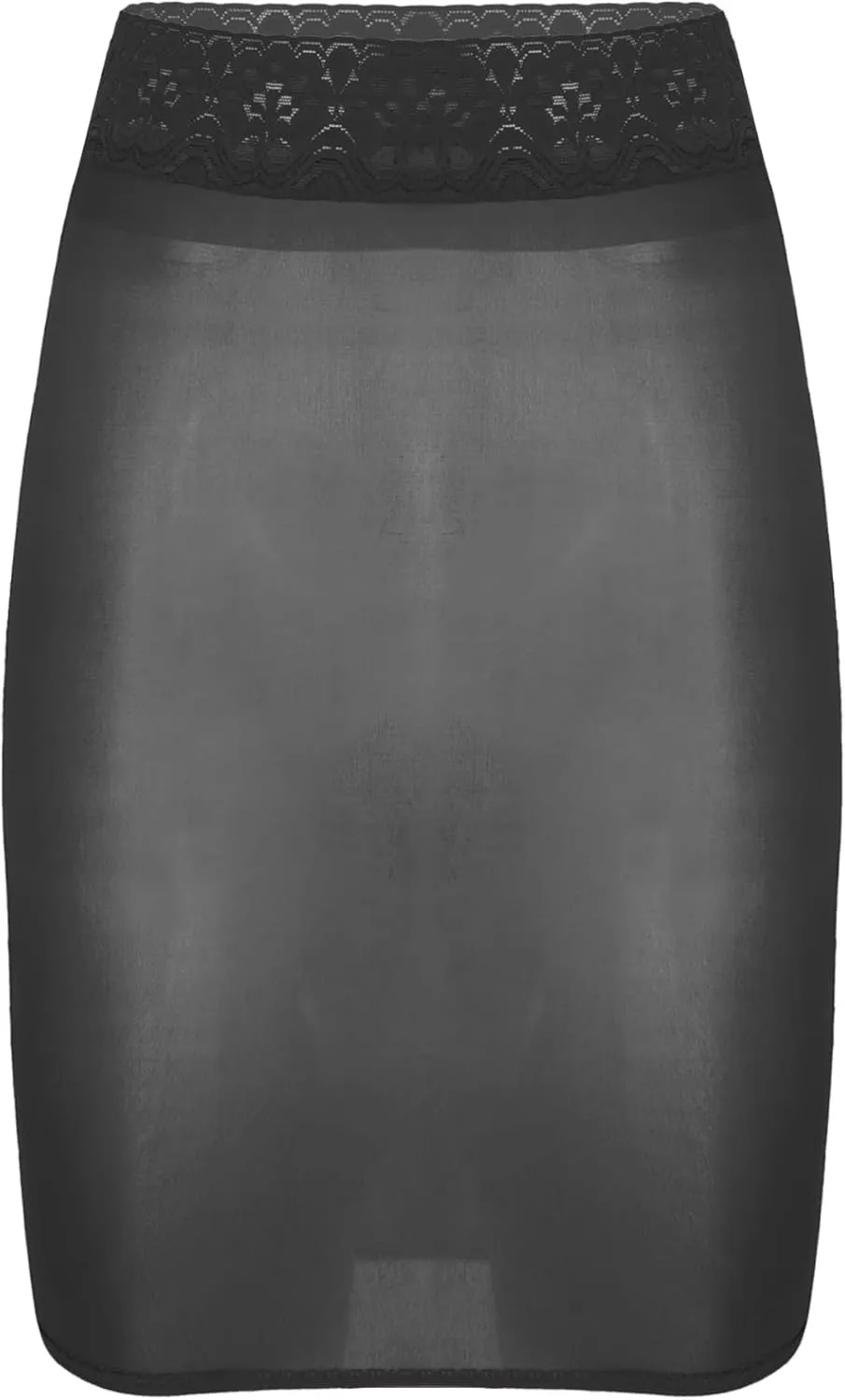 Women's Stretchy Bodycon Pencil Tube Short Mini Skirt Sheer High Waist Short Silk Stockings